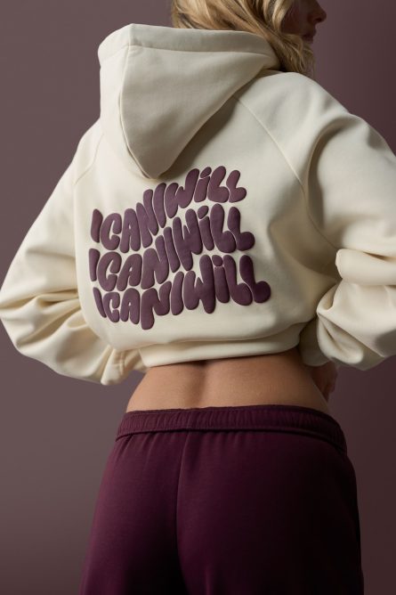 Everyday Hoodie Print Cream Women - Image 3