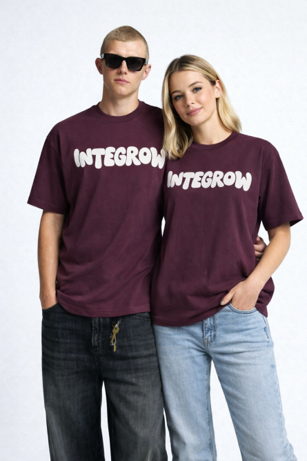 Dark maroon  Premium Drop Shoulder Oversized T-Shirt - Image 5